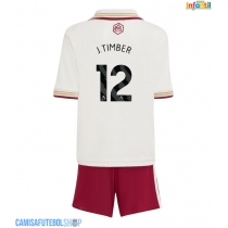 Camisa de time de futebol Arsenal Jurrien Timber #12 Replicas 3º Equipamento Infantil 2025-26 Manga Curta (+ Calças curtas)